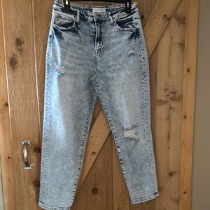 Women's Light Blue Distressed Jeans